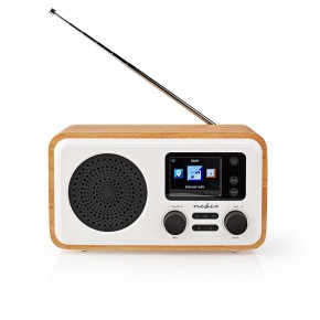 Nedis RDIN2000WT Internet, DAB+ & FM Radio with Bluetooth - Oak